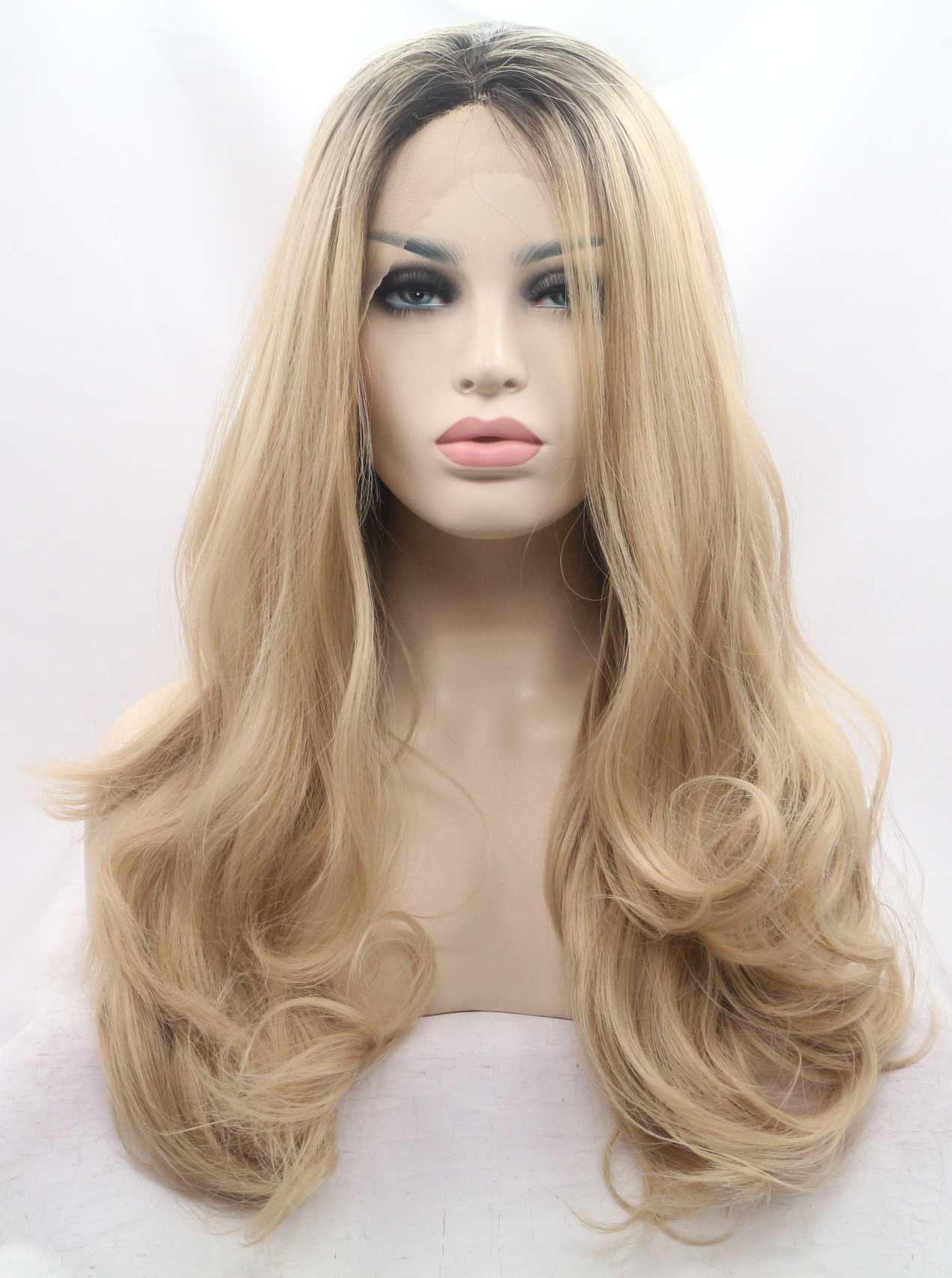 Front lace wig curly long wig Super X Studio